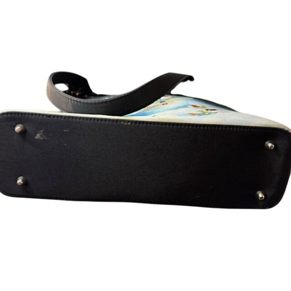 Festive Snowman Winter Handbag With Black Fringe & Dual Handles - Picture 9 of 10